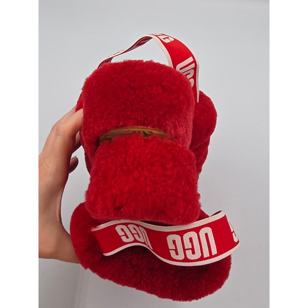 UGG Australia Fluffy Yeah Women's Slide Sandal, Size US 10 - Red - Picture 10 of 11